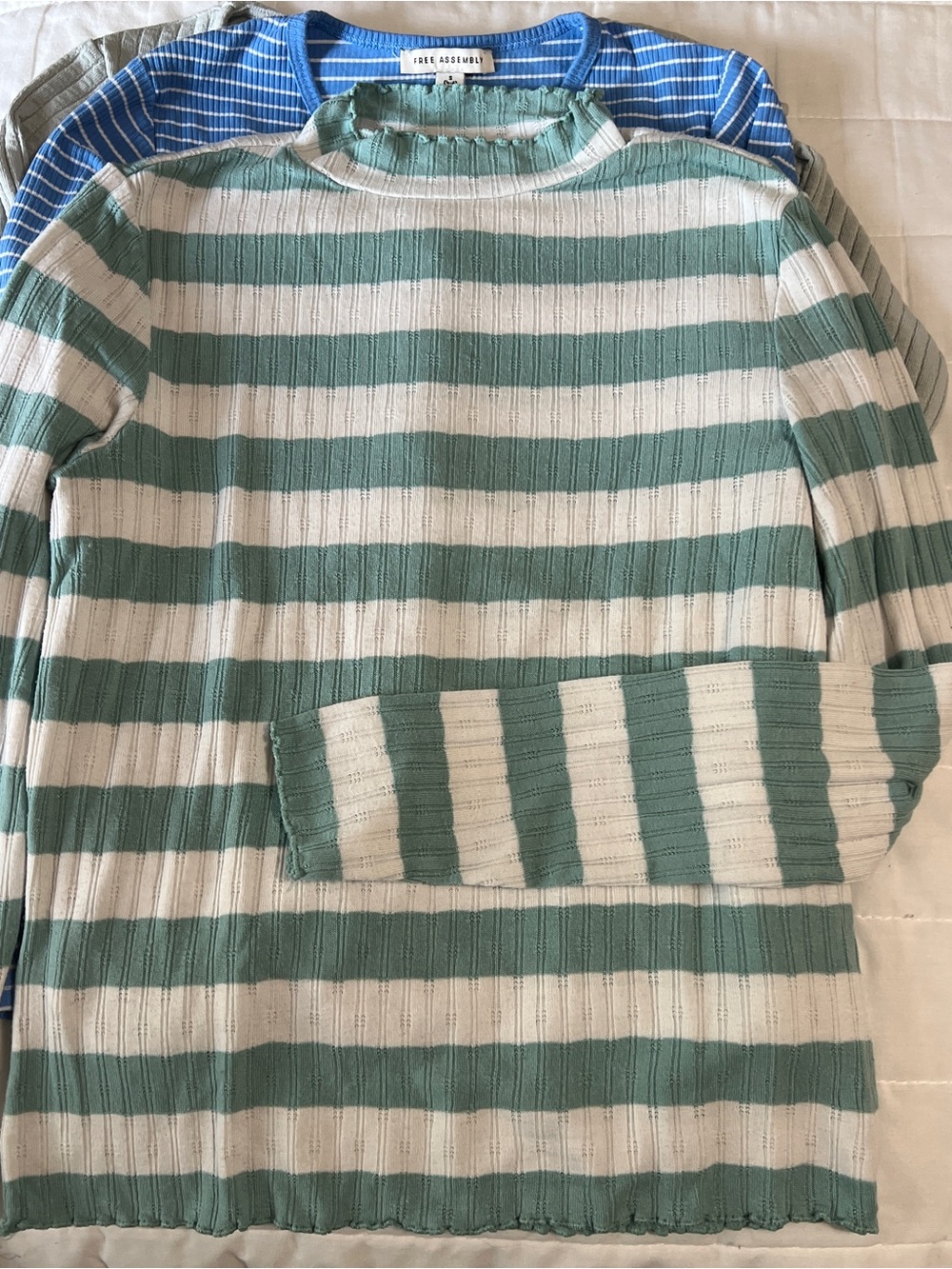 Mango Light Sage Ribbed Knit Top - Picture 5 of 14